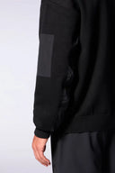 Pull bomber homme bi-matière Aldric Noir
