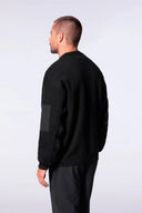 Pull bomber homme bi-matière Aldric Noir