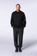 Pull bomber homme bi-matière Aldric Noir