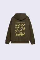 Sweat à capuche Titouan Geometric Khaki