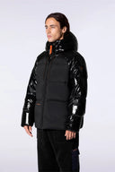 Doudoune mixte à capuche bi-matière Azael Bright Noir