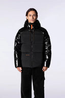Doudoune mixte à capuche bi-matière Azael Bright Noir