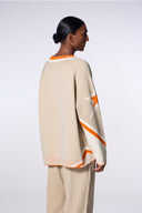 Pull mixte baseball en maille jacquard Herman