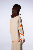 Pull mixte baseball en maille jacquard Herman