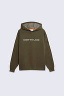 Pull en maille à capuche ample Philippo Khaki