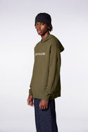 Pull en maille à capuche ample Philippo Khaki