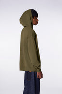 Pull en maille à capuche ample Philippo Khaki
