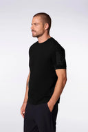 T-shirt avec poche en nylon Timeo Noir