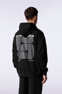Sweat à capuche Titouan Geometric Black