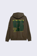 Sweat à capuche Titouan Geometric Khaki