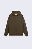 Sweat à capuche Titouan Geometric Khaki