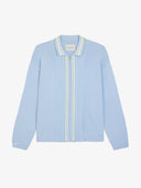 Long Sleeve Knit Cardigan Blue