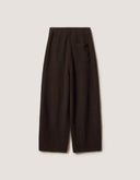 WOOL FLEECE WIDE LEG JOG PANTS 0553 - DARK WOOD