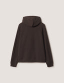 WOOL BLEND FLEECE COMFORT HOODIE 0553 - DARK WOOD