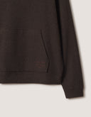 WOOL BLEND FLEECE COMFORT HOODIE 0553 - DARK WOOD