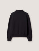 PROFILE FOX ZIPPED POLO SWEATSHIRT P199 - BLACK