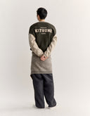 COLLEGE KNITTED CARDIGAN 0632 - BELUGA/ DUSTY BEIGE