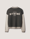 COLLEGE KNITTED CARDIGAN 0632 - BELUGA/ DUSTY BEIGE