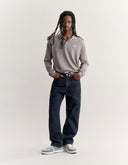 Profile Fox Comfort Polo Jumper Taupe Melange