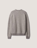 FOX HEAD WAFFLE STITCH COMFORT JUMPER 0624 - MOON BEIGE / DARKWOOD