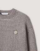FOX HEAD WAFFLE STITCH COMFORT JUMPER 0624 - MOON BEIGE / DARKWOOD