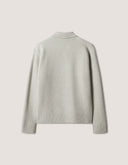 FOX HEAD WOOL RIBBED POLO JUMPER H120 - LIGHT GREY MELANGE