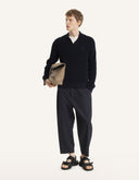 FOX HEAD COTTON RIBBED POLO JUMPER