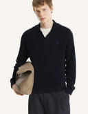FOX HEAD COTTON RIBBED POLO JUMPER