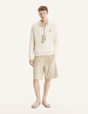 Polo Jumper Fox Head Ribbed Sandshell