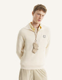 Polo Jumper Fox Head Ribbed Sandshell
