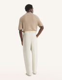 TEXTURED MERINO COTTON SHORT SLEEVE POLO