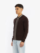 Long Sleeve Knit Cardigan Brown