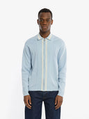 Long Sleeve Knit Cardigan Blue