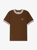 Le t-shirt en maille marron