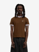 Le t-shirt en maille marron