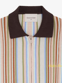 Le cardigan à rayures marron