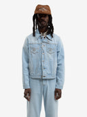 La veste du postier en denim clair délavé
