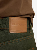 Raw green regular jeans