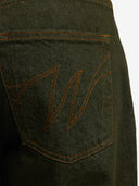 Raw green regular jeans